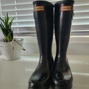 Girls Hunter Boots Black Size 4